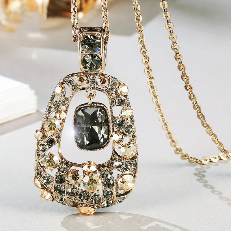 Sparkle Crystal Geometric Necklace