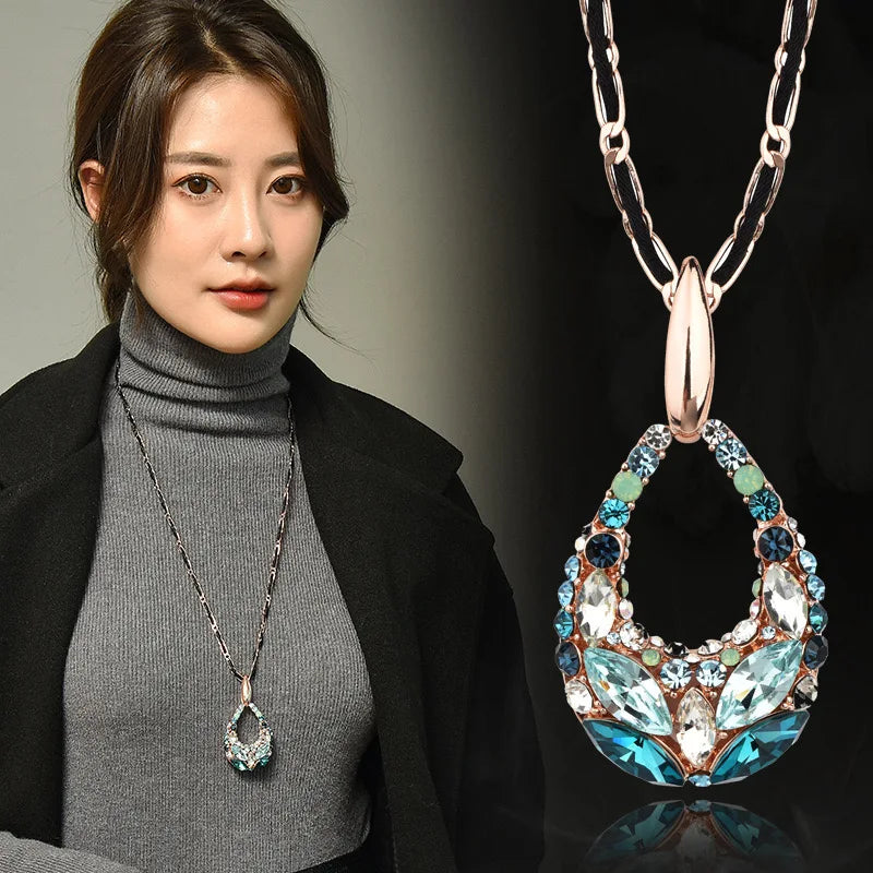 Baroque Crystal Water Drop Pendant