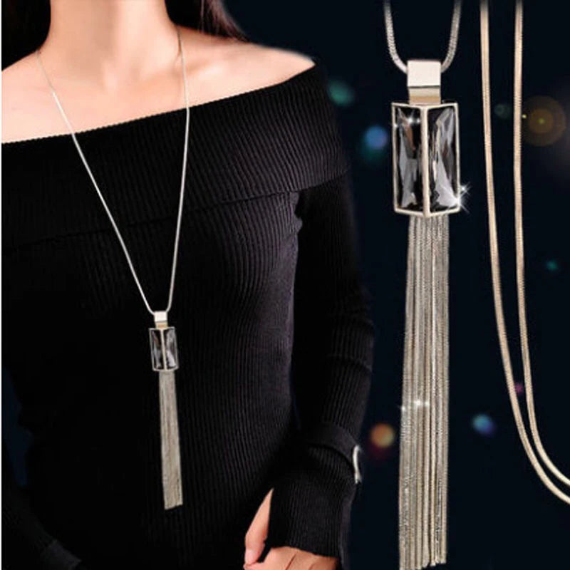 Crystal Geometric Flower Necklace