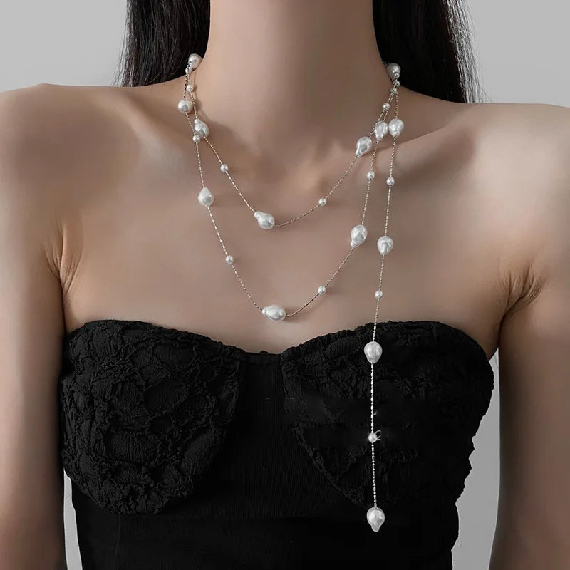 Fashion Irregular Baroque Pearl Necklace